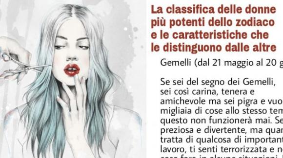 La classifica delle donne più potenti dello zodiaco e le caratteristiche che le distinguono dalle altre