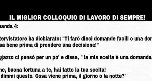 Quest’uomo ha affrontato il miglior colloquio di sempre!