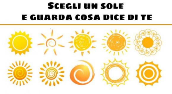 Scegli un sole e guarda cosa dice di te. Il risultato ti stupirà!