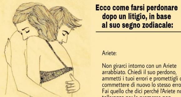 Ecco come farsi perdonare dopo un litigio, in base al suo segno zodiacale: