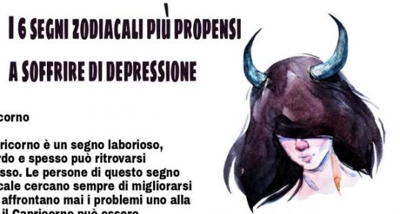 I 6 segni zodiacali più propensi a soffrire di depressione