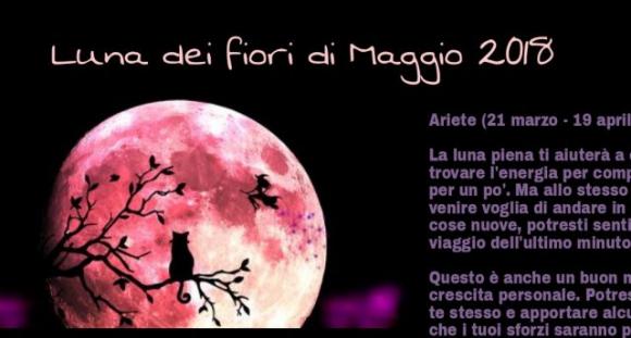 Ecco come influenza su ogni segno zodiacale la Luna dei fiori di Maggio 2018