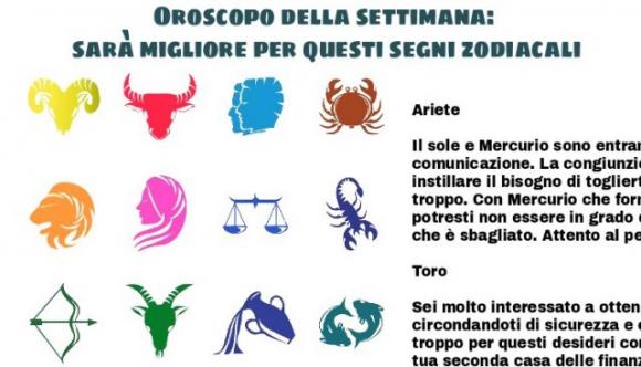 Oroscopo della settimana: sarà migliore per questi segni zodiacali