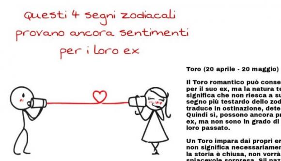 Questi 4 segni zodiacali provano ancora sentimenti per i loro ex