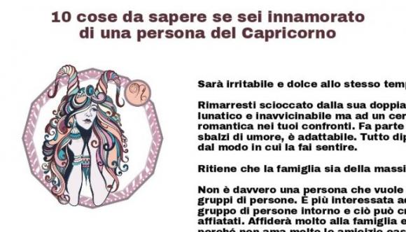 10 cose da sapere se sei innamorato di una persona del Capricorno