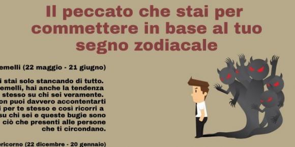 Il peccato che stai per commettere in base al tuo segno zodiacale