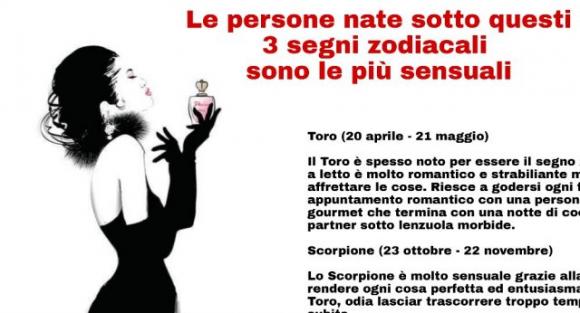 Le persone nate sotto questi 3 segni zodiacali sono le più sensuali
