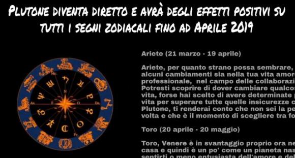 Plutone diventa diretto e avrà degli effetti positivi su tutti i segni zodiacali fino ad Aprile 2019