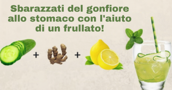 Sbarazzati del gonfiore allo stomaco con l’aiuto di un frullato!
