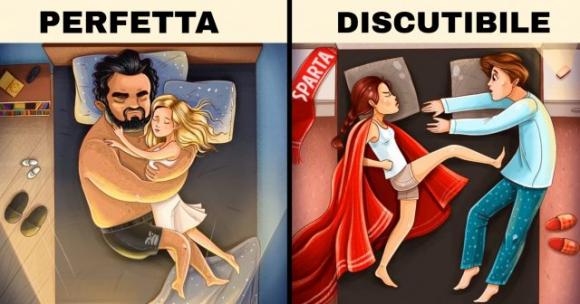 Come dormi con il tuo partner? Ecco 9 posizioni che possono rivelare molto sulla tua vita amorosa