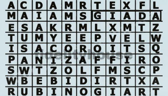 La prima pietra preziosa che riuscirai ad individuare in questa zuppa di lettere, rivelerà i tratti segreti della tua personalità