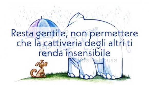 Resta gentile, non permettere che la cattiveria degli altri ti renda insensibile