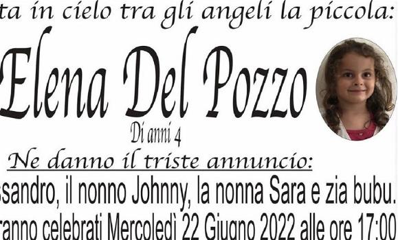 Funerali Elena Del Pozzo, la commovente decisione poco fa