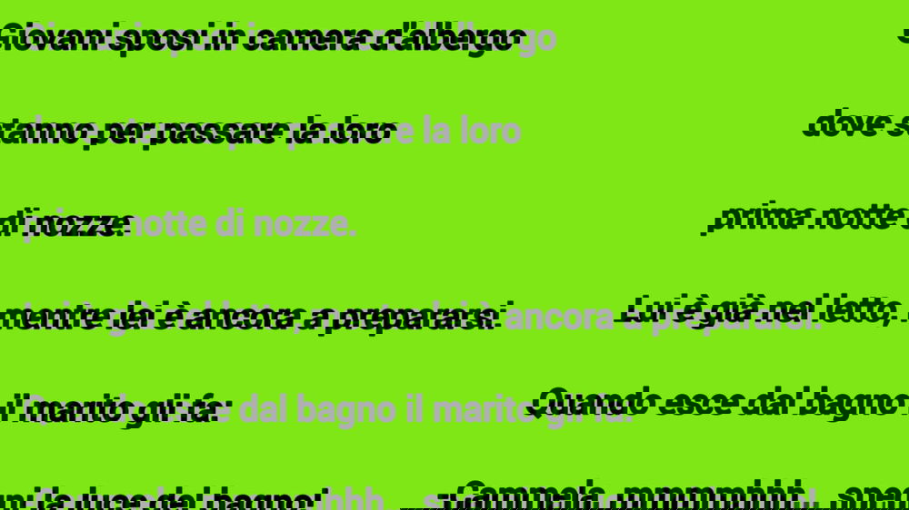 Sposini nella camera d’albergo dove stanno per passare la prima notte di nozze