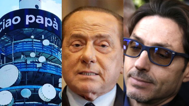 L'omaggio di Pier Silvio Berlusconi al padre: la foto della dedica sulla  torre Mediaset