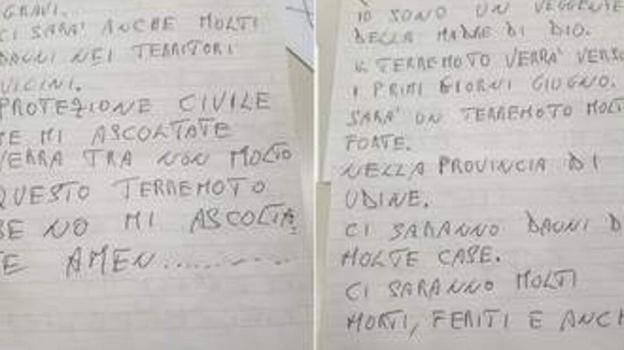 Veggente invia una lettera alla Protezione Civile: "A breve ci sarà un terribile.."