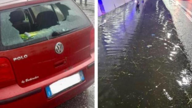 Meteo Italia, forte grandinata improvvisa: auto distrutte