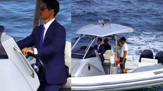 Pier Silvio interrompe le vacanze con Silvia Toffanin e scappa in motoscafo