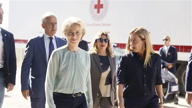Giorgia Meloni e Von der Leyen arrivano a Lampedusa ed accade il finimondo