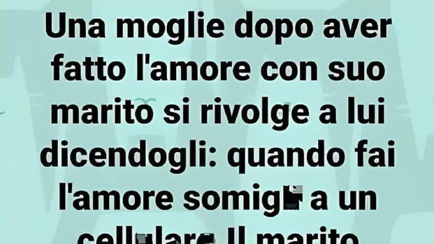 Una moglie dopo aver fatto l’amore con suo marito gli dice che..