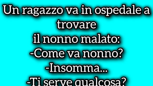 Ragazzo va in ospedale per trovare il nonno
