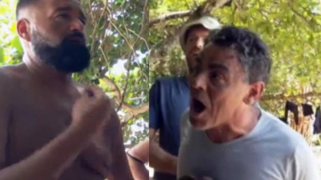 Isola dei Famosi, le immagini della litigata di Francesco Benigno