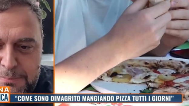 Cozzolino svela come ha perso 70Kg mangiando tutti giorni pizza