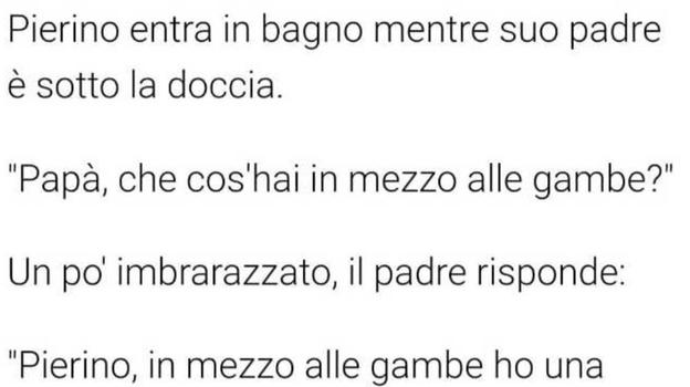 Pierino entra in bagno mentre suo padre è sotto la doccia, ed accade l’impensabile