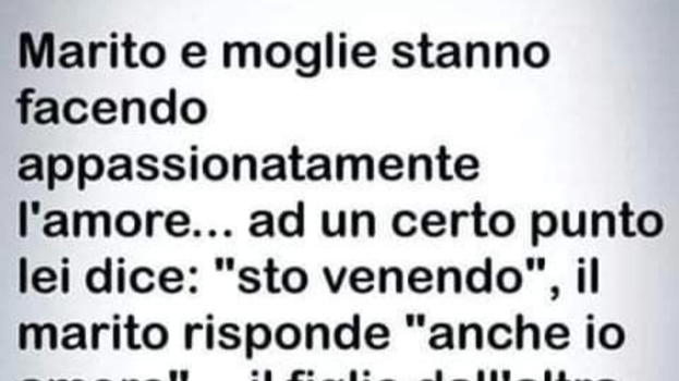 Moglie e marito in intimità ed accade l’impensabile