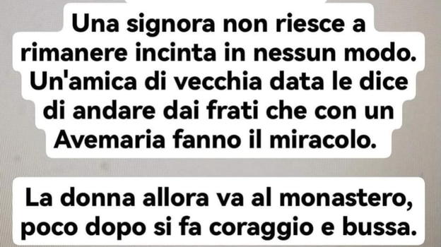 Una signora non riesce a rimanere incinta ed accade l’impensabile