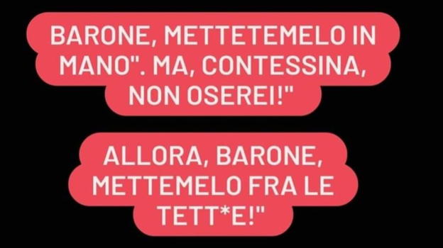 Barone e contessina stanno parlando, ed accade l’impensabile