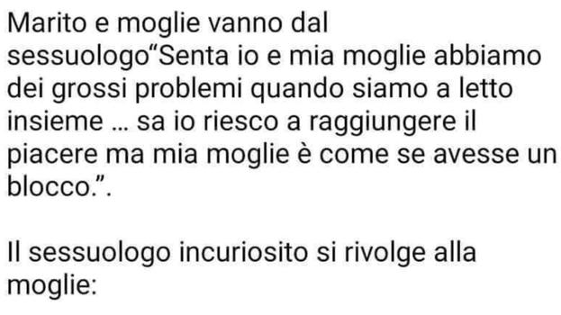 Marito e moglie vanno dal sessuologo ed accade l’impensabile