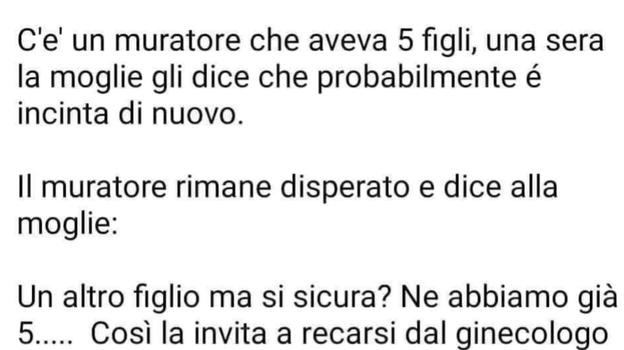 L’annuncio della moglie che sconvolge il marito