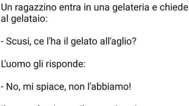 Un ragazzino entra in gelateria e fa una strana domanda