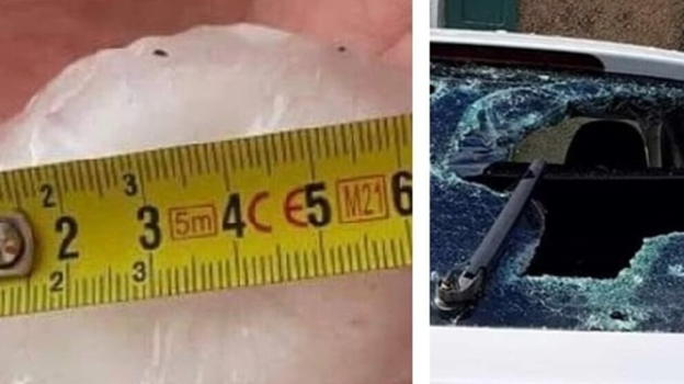 Grandinata pazzesca, danni ingenti per la città italiana