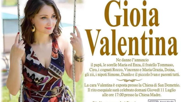 Tristezza e dolore, Gioia Valentina è deceduta a soli 36 anni