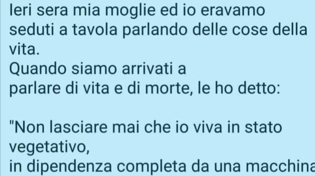 Lo strano discorso tra moglie e marito a tavola