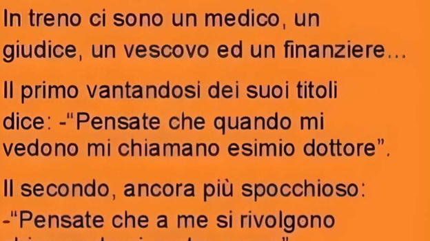 Discorso in treno tra un medico, un giudice, un vescovo e un finanziere