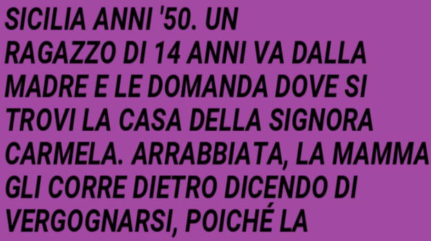 Un 14enne va dalla mamma e le chiede della signora Carmela