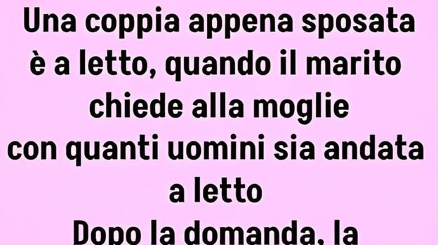 Una coppia appena sposata è al letto, e il marito le fa una strana domanda