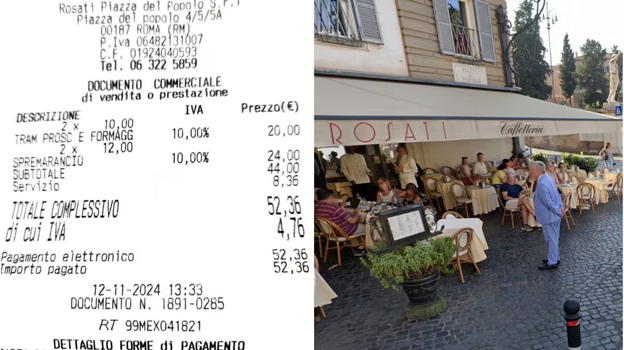 52€ per due tramezzini e due spremute, la risposta del direttore