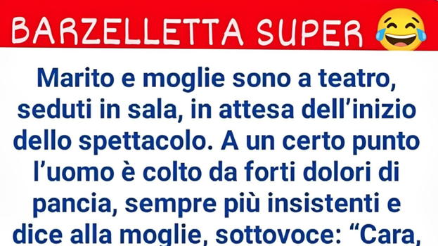 Marito e moglie sono a teatro in attesa dell’inizio dello spettacolo