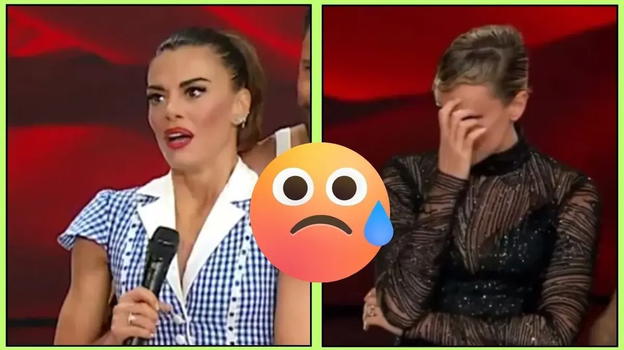 Bianca Guaccero come Federica Pellegrini, la disperazione della conduttrice