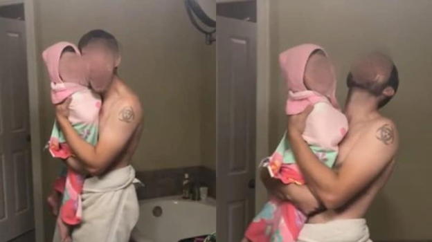 Ogni notte alle 3 di nascosto dalla moglie porta la figlia in bagno