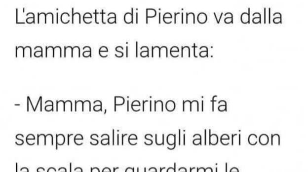 L’amichetta di Pierino va dalla mamma e si lamenta