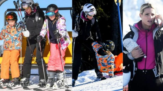Michelle Hunziker, incidente sugli sci per la figlia: trasportata in elicottero