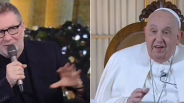 Gelo in studio, la barzelletta di Fabio Fazio su Papa Francesco