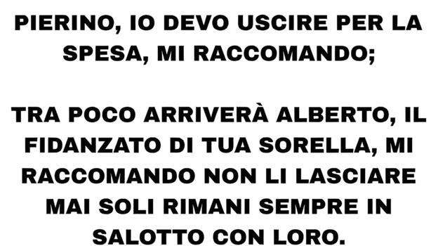 L’importante raccomandazione della mamma di Pierino quando esce per fare la spesa