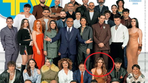 Sanremo 2025, sconcerto per il dettaglio sulla foto copertina