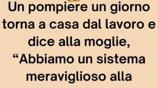 Un pompiere torna a casa e fa uno strano discorso con la moglie